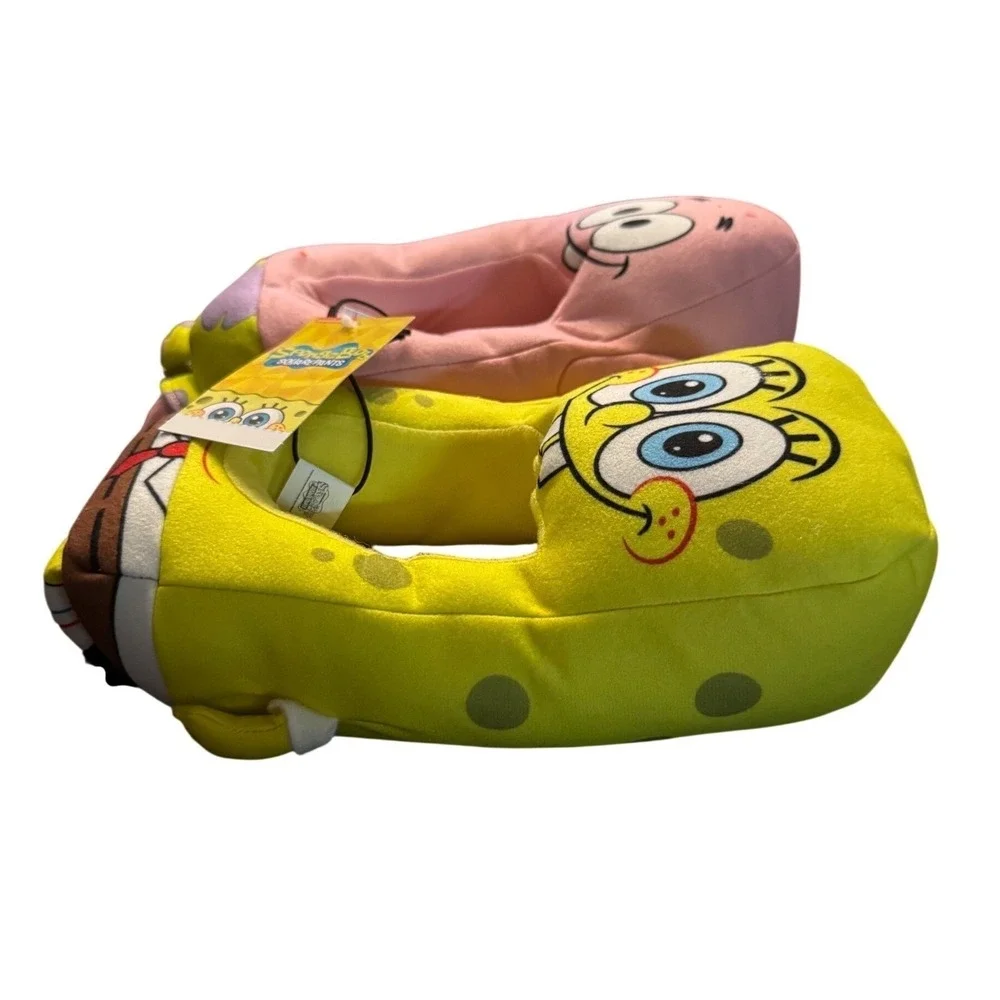 SpongeBob‎ SquarePants Patrick Youth Boys Slippers Size 2-3 Yellow Pink